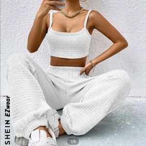 white shein set